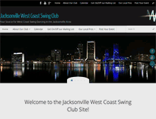 Tablet Screenshot of jacksonvillewestcoastswingclub.com